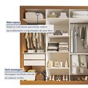 Ver imagem 6 de Guarda Roupa Casal Premium Firenze 279,3cm com Espelho 4 Portas 4 Gavetas Yescasa Marrom/Carvalho