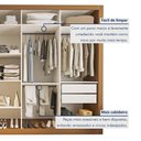 Ver imagem 7 de Guarda Roupa Casal Premium Firenze 279,3cm com Espelho 4 Portas 4 Gavetas Yescasa Marrom/Carvalho
