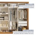 Ver imagem 4 de Guarda Roupa Casal Premium Firenze 279,3cm com Espelho 4 Portas 4 Gavetas Yescasa Marrom/Carvalho
