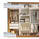 Ver imagem 5 de Guarda Roupa Casal Premium Firenze 279,3cm com Espelho 4 Portas 4 Gavetas Yescasa Marrom/Carvalho