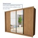 Ver imagem 3 de Guarda Roupa Casal Premium Firenze 279,3cm com Espelho 4 Portas 4 Gavetas Yescasa Marrom/Carvalho