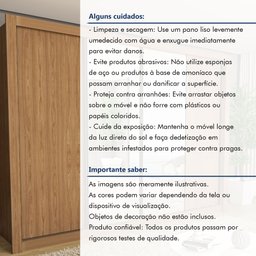  Guarda Roupa Casal Premium Firenze 279,3cm com Espelho 4 Portas 4 Gavetas Espresso Móveis     - 10