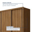 Ver imagem 6 de Guarda Roupa Casal Premium Nápoli 242cm 3 Portas 6 Gavetas Espresso Móveis
