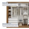 Guarda Roupa Casal Premium Nápoli 242cm 3 Portas 6 Gavetas Espresso Móveis - 11