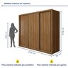 Guarda Roupa Casal Premium Nápoli 242cm 3 Portas 6 Gavetas Espresso Móveis - 4
