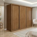 Ver imagem 1 de Guarda Roupa Casal Premium Nápoli 3 Portas de Correr 6 Gavetas 242cm Yescasa