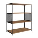 Ver imagem 3 de Estante Industrial para Livros com Estrutura em Aço 94 Cm Preto com Mel Preto com Mel