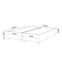 Ver imagem 2 de Base Box Queen Zeus Viero 25x158x198cm Bege/Amêndoa