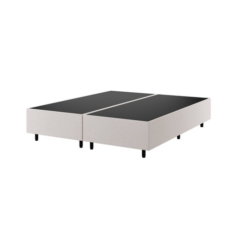 Base Box Queen Zeus Viero 25x158x198cm Bege/Amêndoa