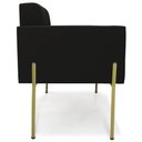 Ver mais imagens de Poltrona para Sala Pé Metal Dourado Kit 2 Ana Suede Preto - Ibiza