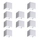 Ver imagem 1 de Kit 10 Luminária Arandela 10x10cm Lux Box 3W 3000K Branco
