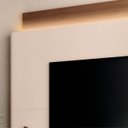 Ver imagem 5 de Estante Painel de Tv 85 Pol 220cm Nobre Castanho/off White - Hb Móveis