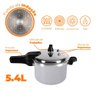 Panela de Pressão Brinox Antiaderente de Indução Brinox 5,4l Ceramic Life Super Gris Cinza 4954/ - 3