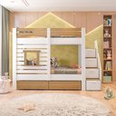 Ver imagem 1 de Beliche Infantil Star Plus com Janela Casatema MadeiraOriginals Branco/Montana