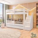 Ver imagem 3 de Beliche Infantil Star Plus com Grade de Proteção Casatema MadeiraOriginals Branco