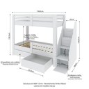 Ver mais imagens de Beliche Infantil Star Plus com Grade de Proteção Casatema MadeiraOriginals Branco