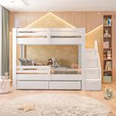 Ver imagem 1 de Beliche Infantil Star Plus com Grade de Proteção Casatema MadeiraOriginals Branco