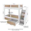 Ver mais imagens de Beliche Infantil Star Plus com Grade de Proteção Casatema MadeiraOriginals Branco/Montana