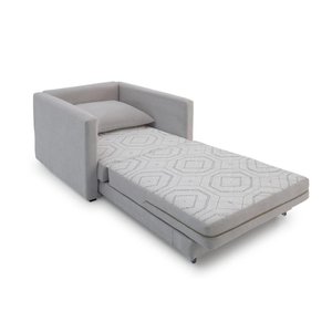 Poltrona Sofá Cama Solteiro 85cm Trento Bege Estofama