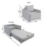 Poltrona Sofá Cama Solteiro 85cm Trento Bege Estofama - 5