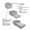 Poltrona Sofá Cama Solteiro 85cm Trento Bege Estofama - 6