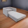 Poltrona Sofá Cama Solteiro 85cm Trento Bege Estofama - 3