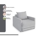 Ver imagem 7 de Poltrona Sofá Cama Solteiro 85cm Trento Bege Estofama