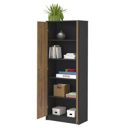 Conjunto Home Office 3 Peças Escrivaninha com Estantes e 2 Armários Match Yescasa - 9