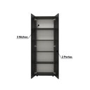 Ver imagem 3 de Armário Multiuso 2 Portas e 5 Nichos Curitiba