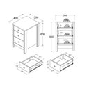 Ver imagem 3 de Mesa de Cabeceira Ditália 3 Gavetas Diamond Dm-113