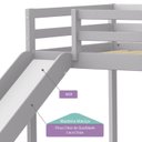 Ver imagem 2 de Cama Infantil Prime Alta II com Escorregador Laca Casatema MadeiraOriginals