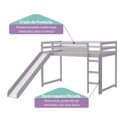 Ver imagem 5 de Cama Infantil Prime Alta II com Escorregador Laca Casatema MadeiraOriginals