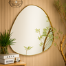 Espelho Orgânico Moderno com Moldura em Alumínio Closet 90x80cm - 1