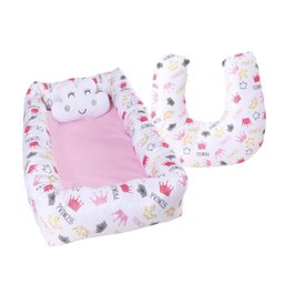 Ninho Redutor com Almofada de Amamentação Bebê Menina Estampado - Princess - 1