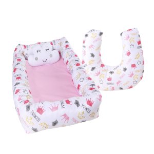 Ninho Redutor com Almofada de Amamentação Bebê Menina Estampado - Princess