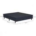Ver imagem 2 de Base para Cama Box Viúva 128x188x25 Corino Linho Preto Dancar