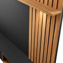 Ver imagem 3 de Painel Bancada Suspensa para TV até 65 Polegadas 180cm Ripado Palmas C05 Preto/Noce Milano - Mpozenato