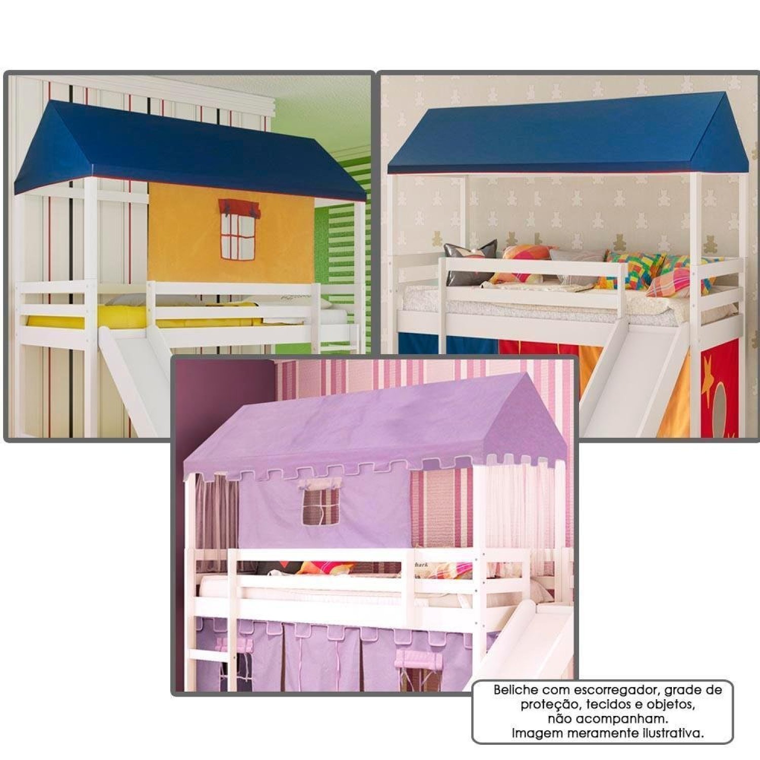 Telhado Completo Para Camas Infantis e Beliches Casatema - 3