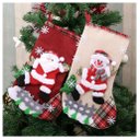 Ver imagem 1 de Par De Botas Meia Enfeite Natalino Boneco Neve Papai Noel