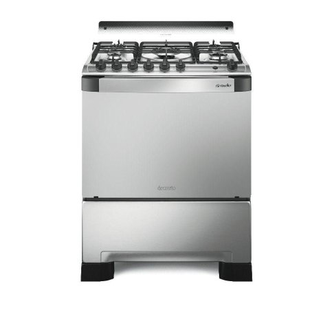 Fogão 5 Bocas Mueller Decorato Gourmet G3 Tripla Chama Inox Bivolt
