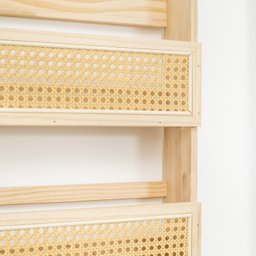 Prateleira de madeira e palhinha 2 andares - Oikos - 2