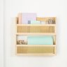 Prateleira de madeira e palhinha 2 andares - Oikos - 3