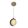 Lustre Pendente Globo Cristal Led Ouro Gold Bivolt Luz Amarela - 1