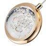 Lustre Pendente Globo Cristal Led Ouro Gold Bivolt Luz Amarela - 3