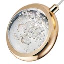 Ver imagem 3 de Lustre Pendente Globo Cristal Led Ouro Gold Bivolt Luz Amarela