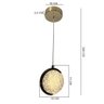 Lustre Pendente Globo Cristal Led Ouro Gold Bivolt Luz Amarela - 6