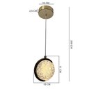 Ver imagem 6 de Lustre Pendente Globo Cristal Led Ouro Gold Bivolt Luz Amarela