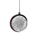 Ver imagem 2 de Lustre Pendente Globo Cristal Led Ouro Gold Bivolt Luz Amarela