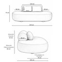 Ver imagem 4 de Sofá Orgânico Horizonte 3 Lugares 210cm Bouclé Off White - Nexta Casa