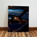 Ver imagem 4 de Kit 3 Quadro Decorativo Avião Cockpit Cabine Aviação Piloto 40x28cm